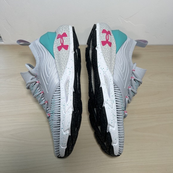 Under Armour UA HOVR Phantom 2 IntelliKnit Mens 9.5/W11 Running Shoes Grey Mint - Picture 3 of 6